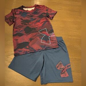 Boys Under Armour shirt and shorts set